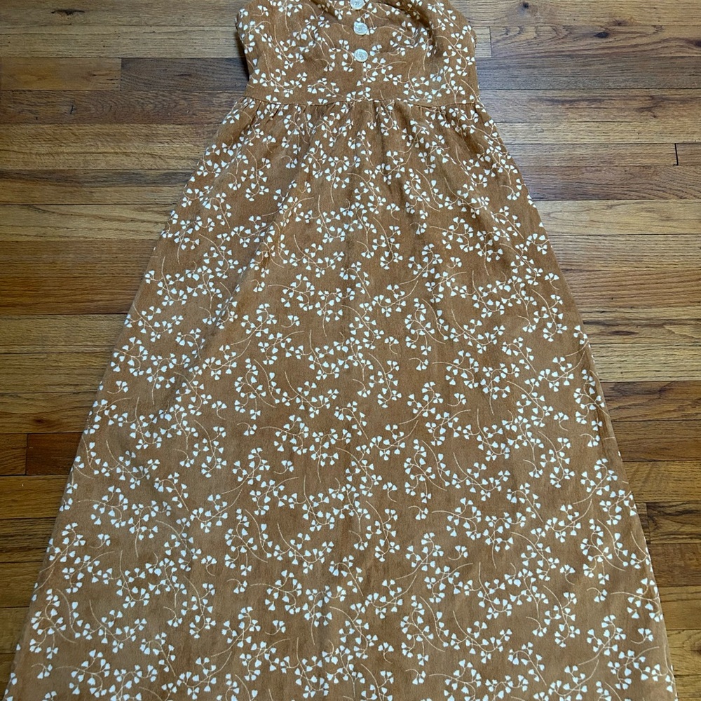 SHEIN Brown and White Floral Dress